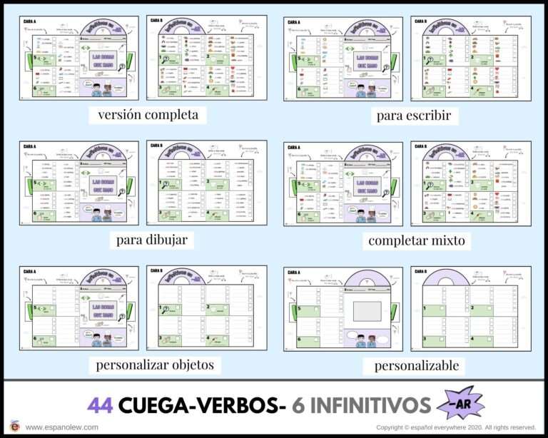 cómo enseñar la conjugación ejercicios de verbos actividades de