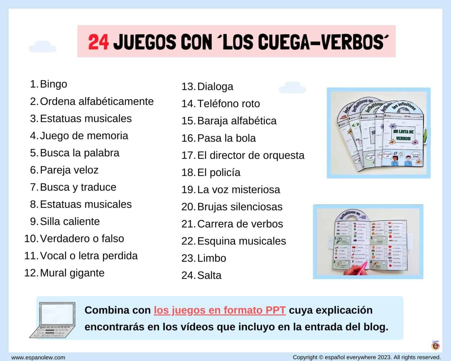 cómo enseñar la conjugación ejercicios de verbos actividades de