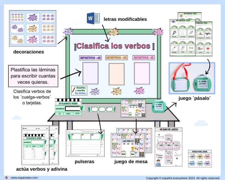 Cuelga Verbos I Actividades Juegos Y Minilibros Con Verbos