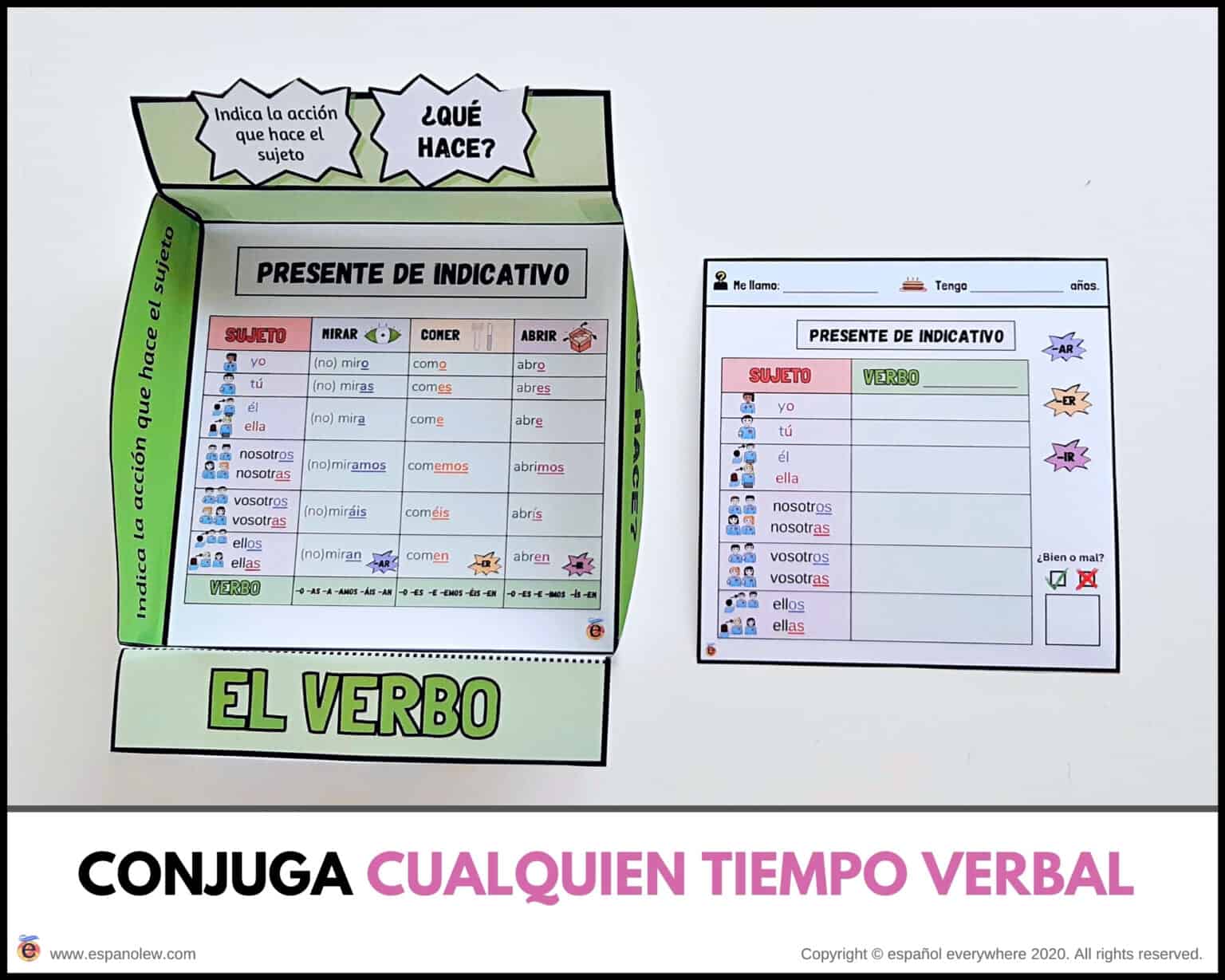 Cómo Conjugar Los Verbos En Español. Actividades Para Conjugar Verbos ...