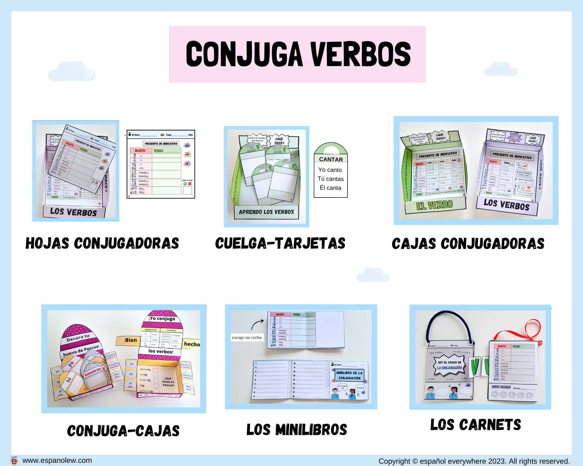 Cómo Conjugar Los Verbos En Español. Actividades Para Conjugar Verbos ...