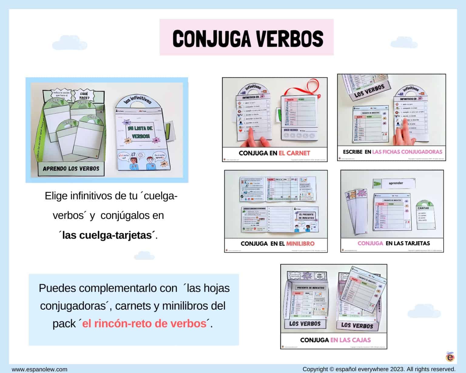 Cómo Conjugar Los Verbos En Español. Actividades Para Conjugar Verbos ...