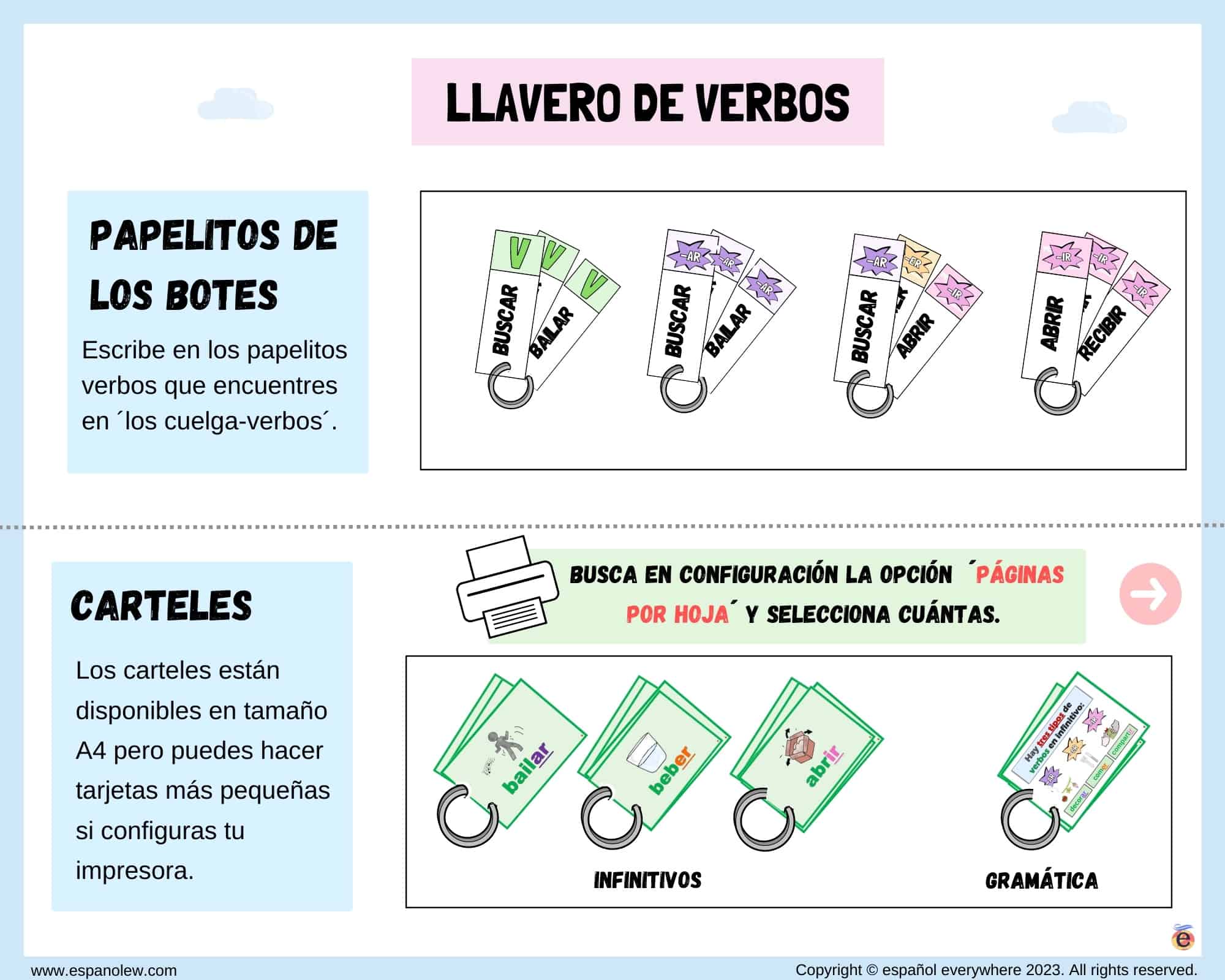 homework practicando con los verbos