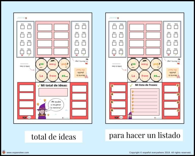 Cómo Hacer Oraciones Simples En Español Conjugación Española Actividades Para La Vuelta A Cole