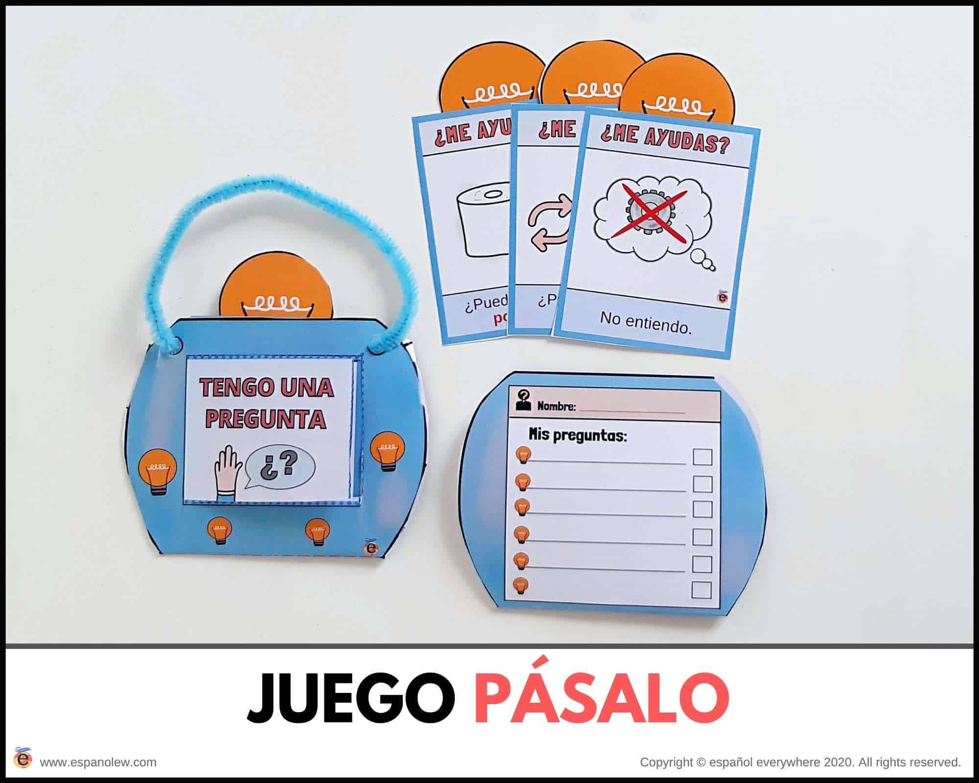 Expresiones Útiles en la clase de español Bingo Card