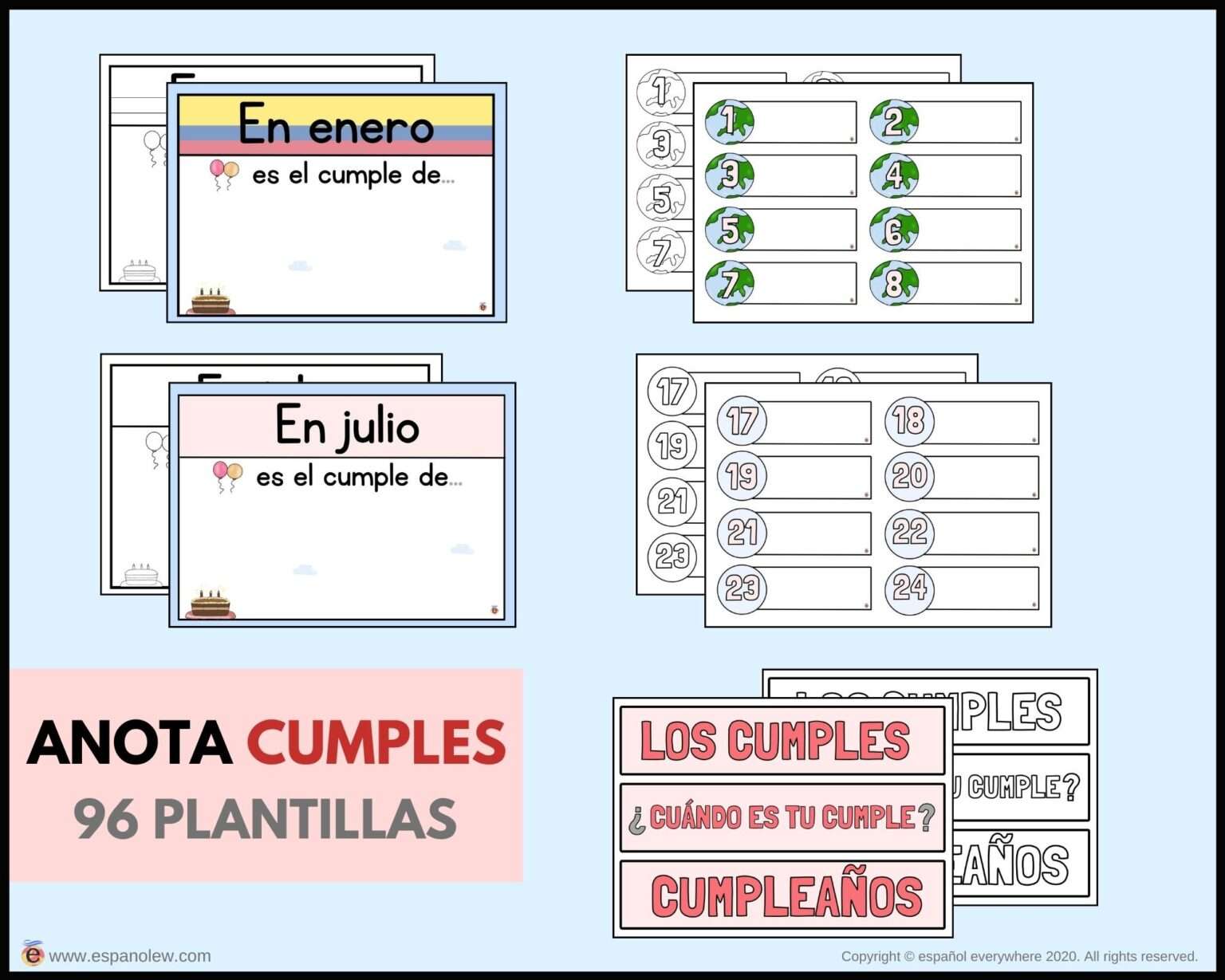 Decoraciones de cumpleaños. Cartel de cumpleaños para salón de clase ...