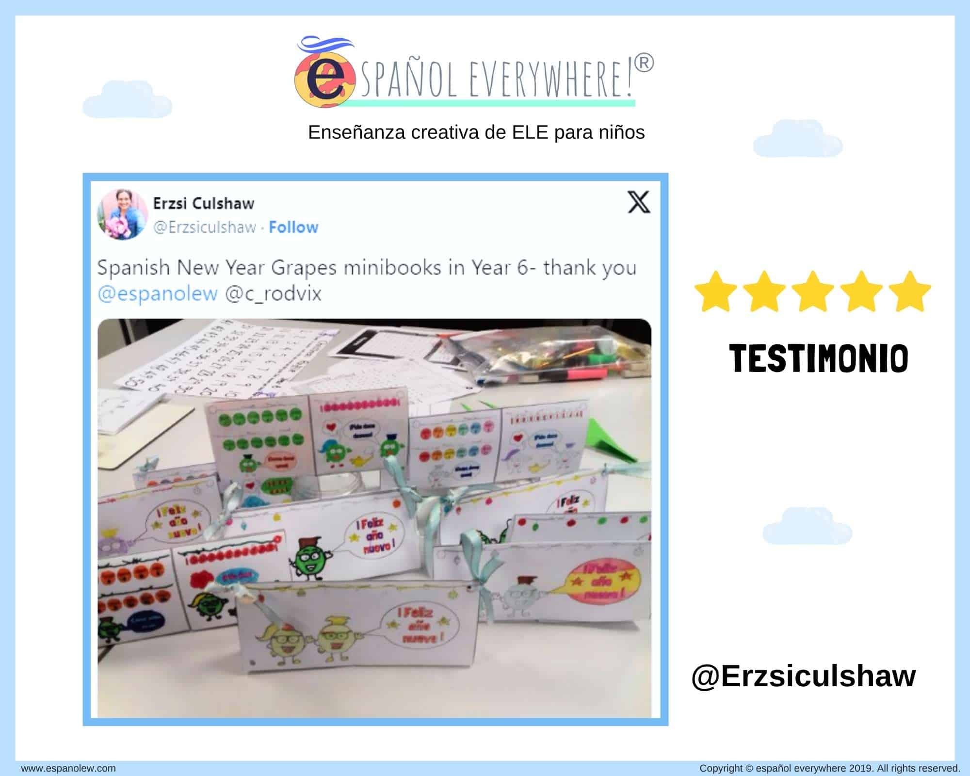 Testimonios Clase para niños. Español everywhere. Materiales y juegos (2)