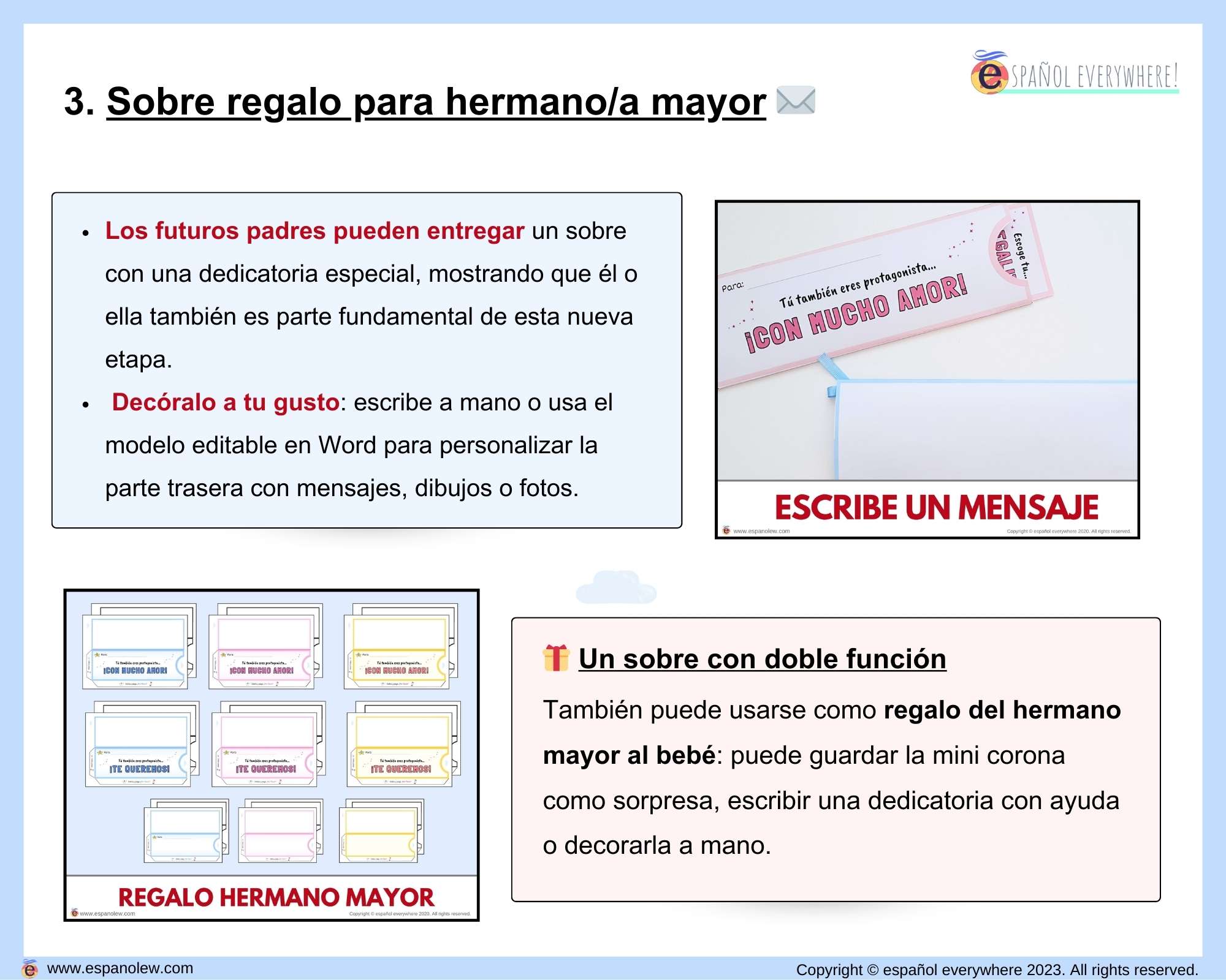 Actividad para hermanos. Experiencia familiar. Kit bienvenida hermano mayor. Nacimiento nuevo hermanito. Llegada del bebé (30)