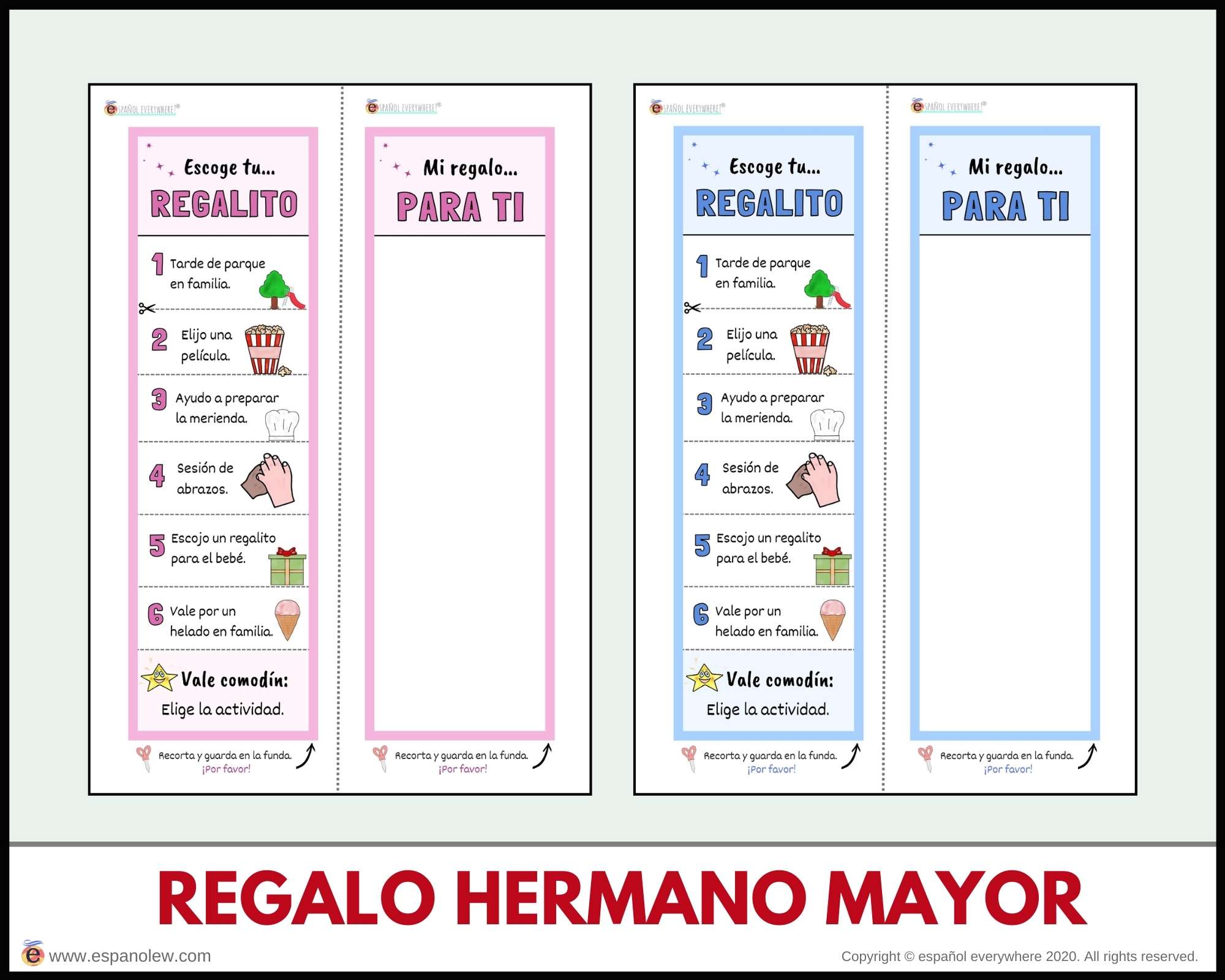 Actividad para hermanos. Experiencia familiar. Kit bienvenida hermano mayor. Nacimiento nuevo hermanito. Llegada del bebé (36)