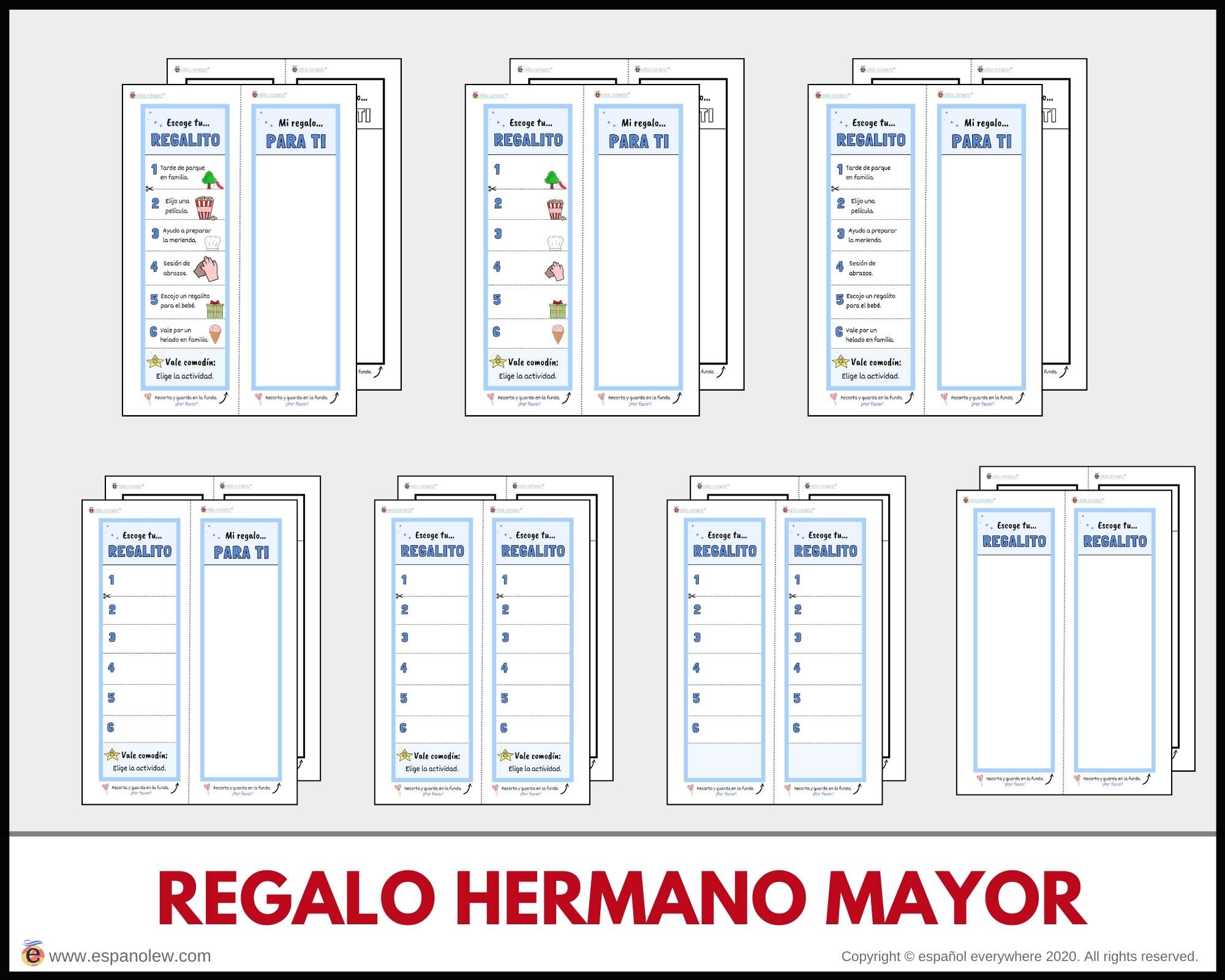 Actividad para hermanos. Experiencia familiar. Kit bienvenida hermano mayor. Nacimiento nuevo hermanito. Llegada del bebé (37)