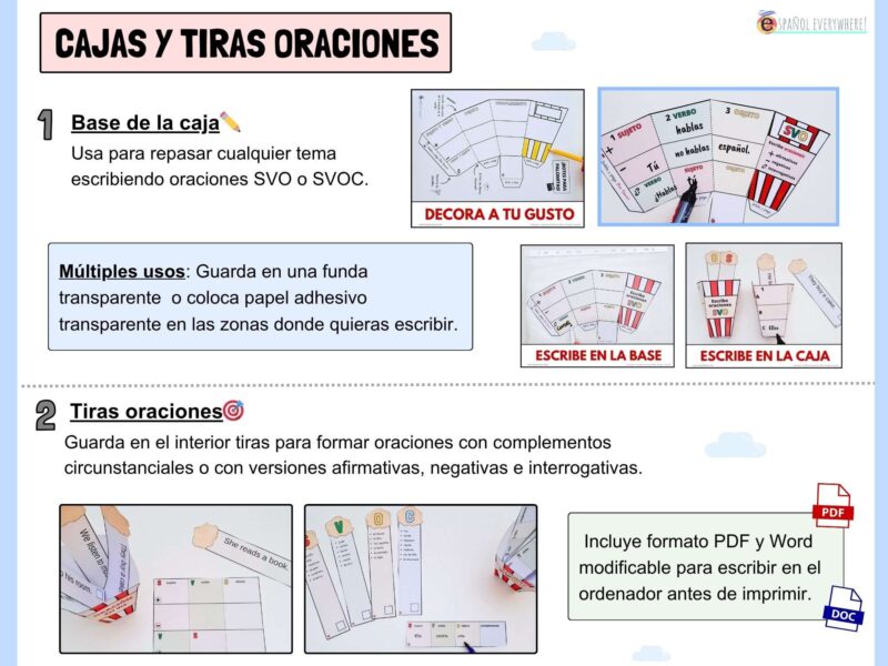 Cómo enseñar a formar oraciones a niños. Gramática y partes de la oración. Clase de español (17)