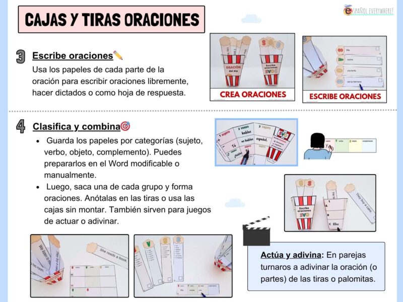Cómo enseñar a formar oraciones a niños. Gramática y partes de la oración. Clase de español (18)
