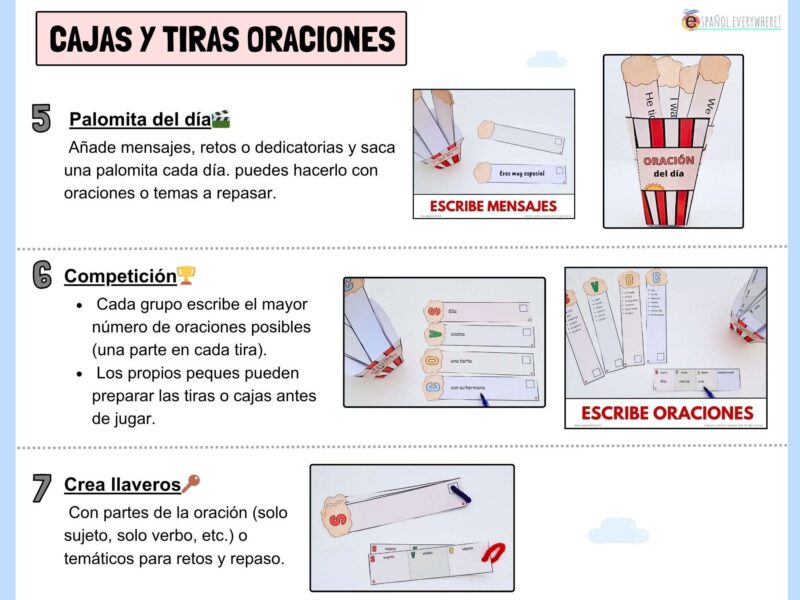 Cómo enseñar a formar oraciones a niños. Gramática y partes de la oración. Clase de español (19)