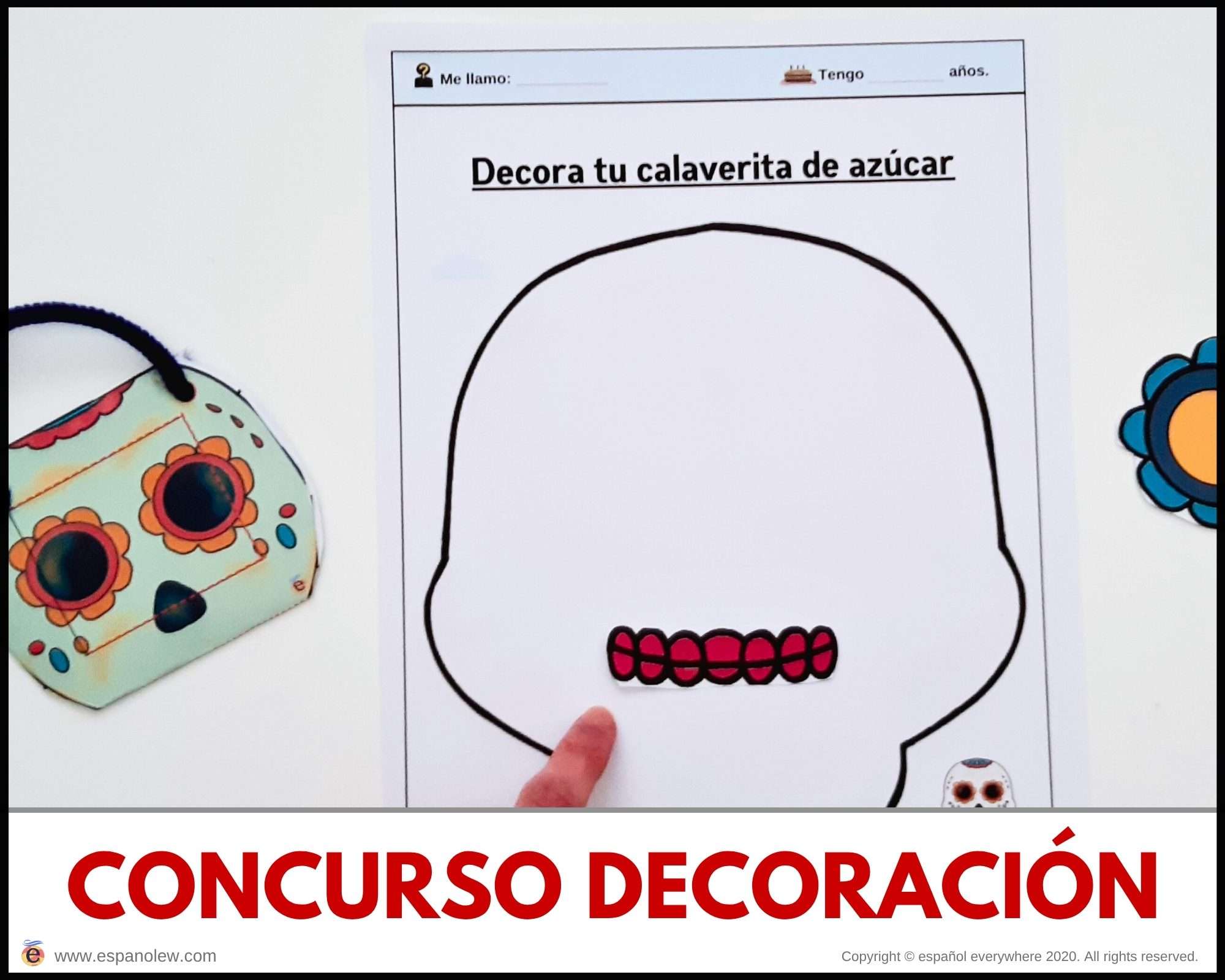 Manualidades y juegos día de muertos. Clase de español para niños (107)