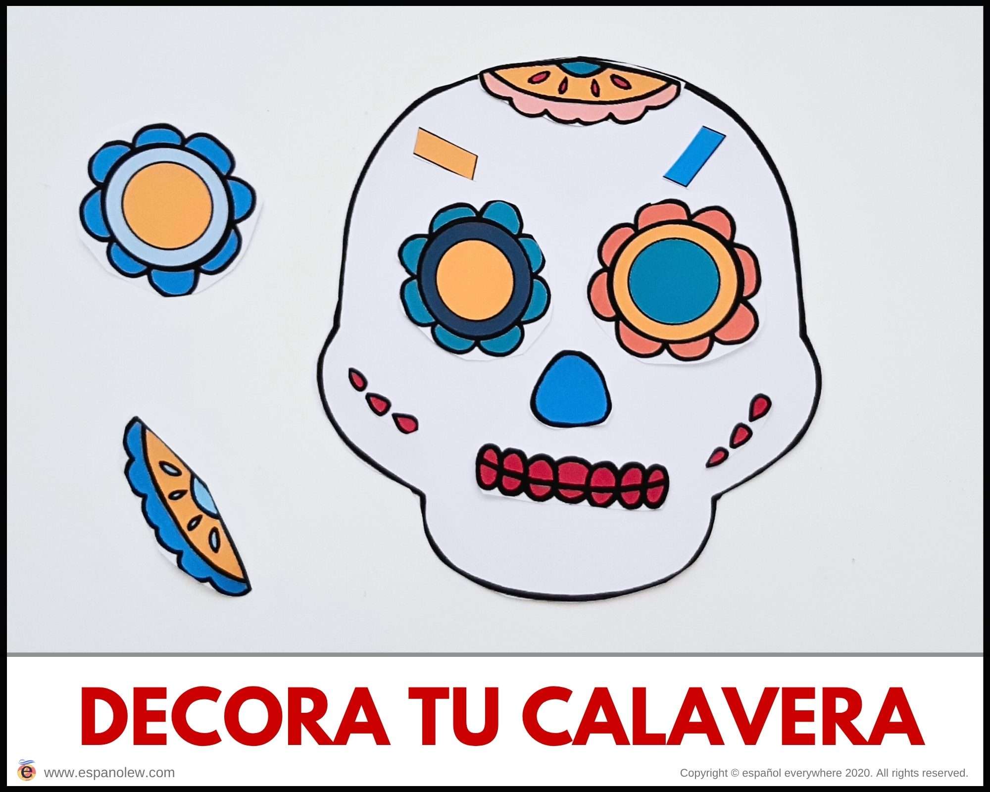 Manualidades y juegos día de muertos. Clase de español para niños (108)