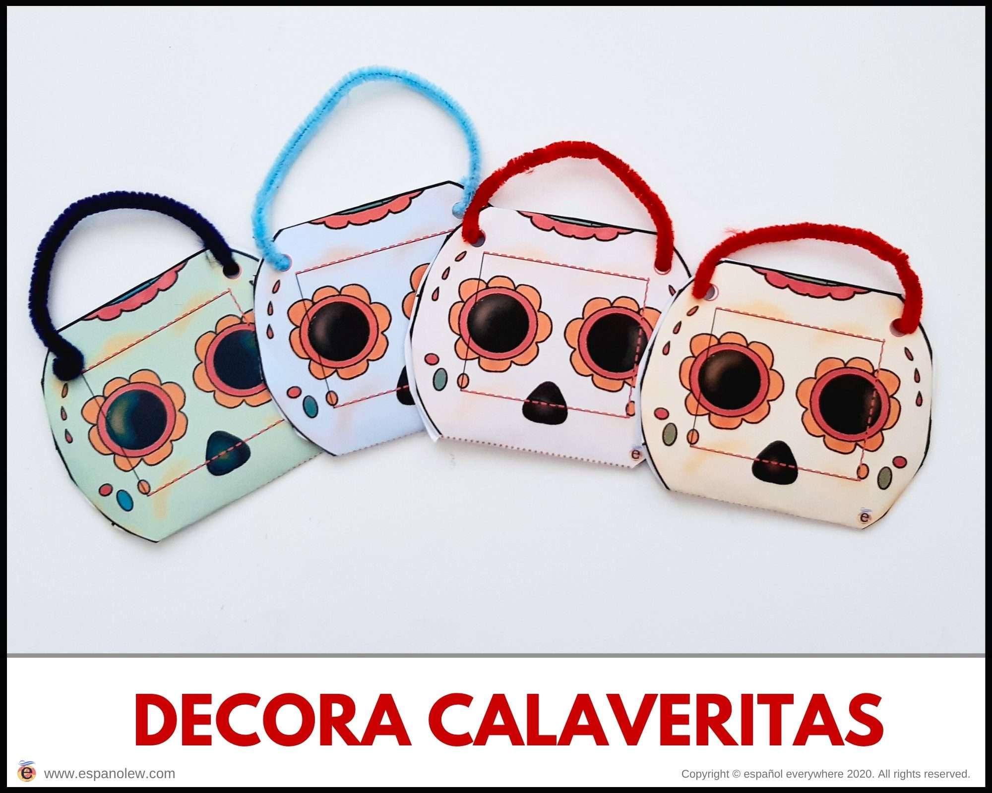 Manualidades y juegos día de muertos. Clase de español para niños (14)