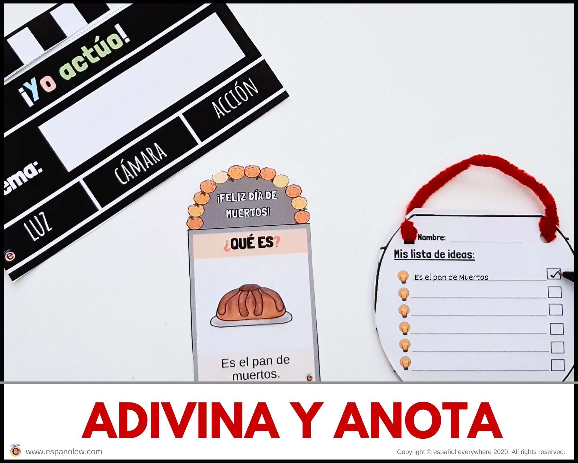 Manualidades y juegos día de muertos. Clase de español para niños (19)