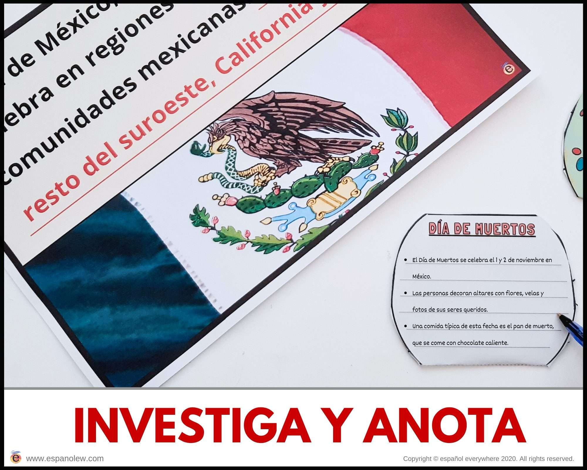 Manualidades y juegos día de muertos. Clase de español para niños (28)