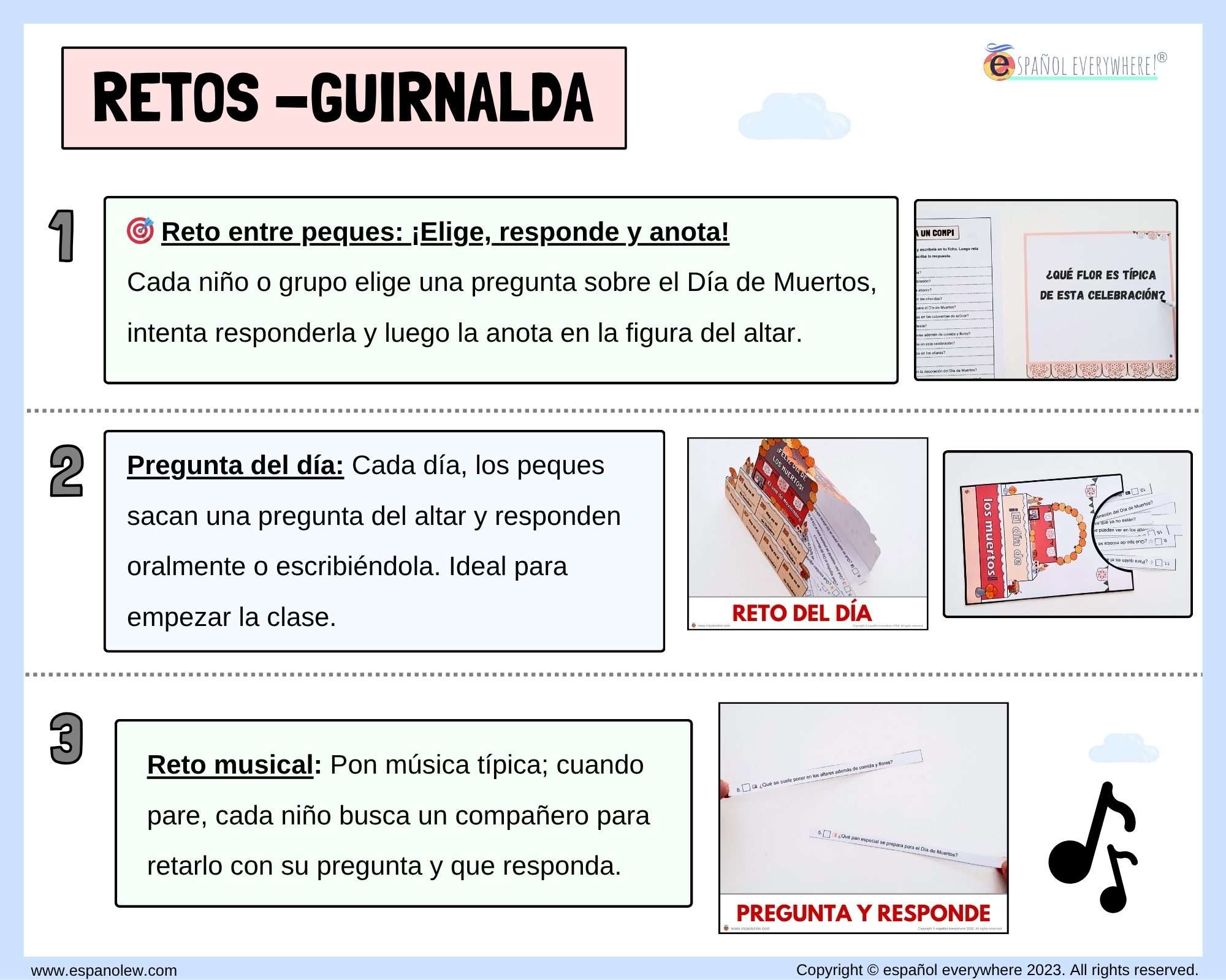 Manualidades y juegos día de muertos. Clase de español para niños (56)