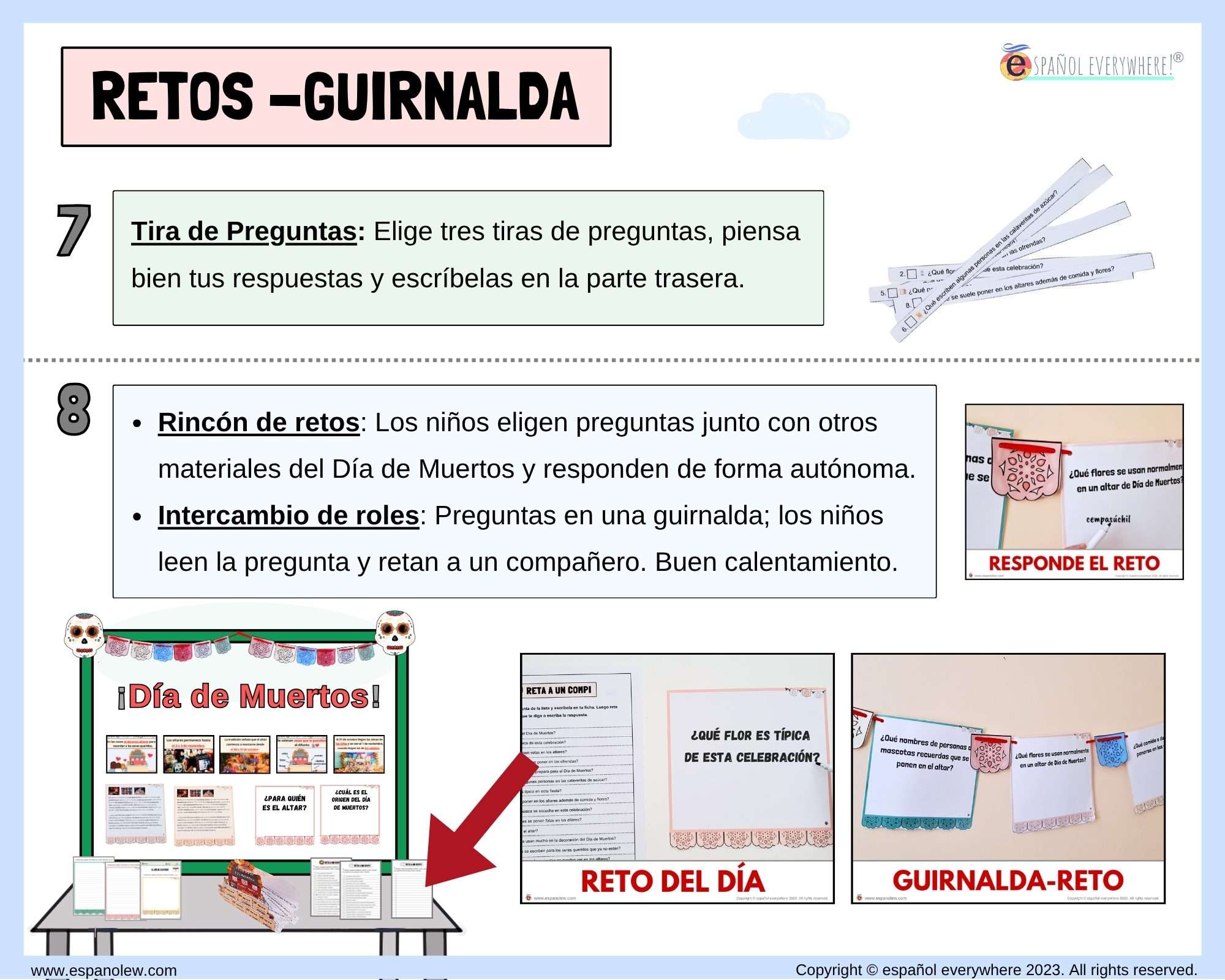 Manualidades y juegos día de muertos. Clase de español para niños (61)