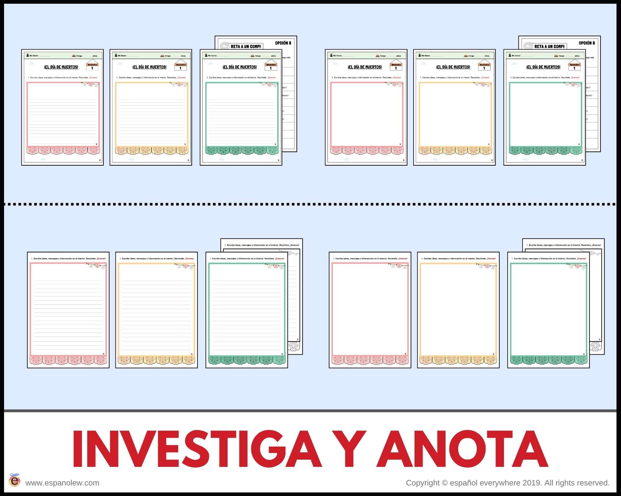 Manualidades y juegos día de muertos. Clase de español para niños (75)