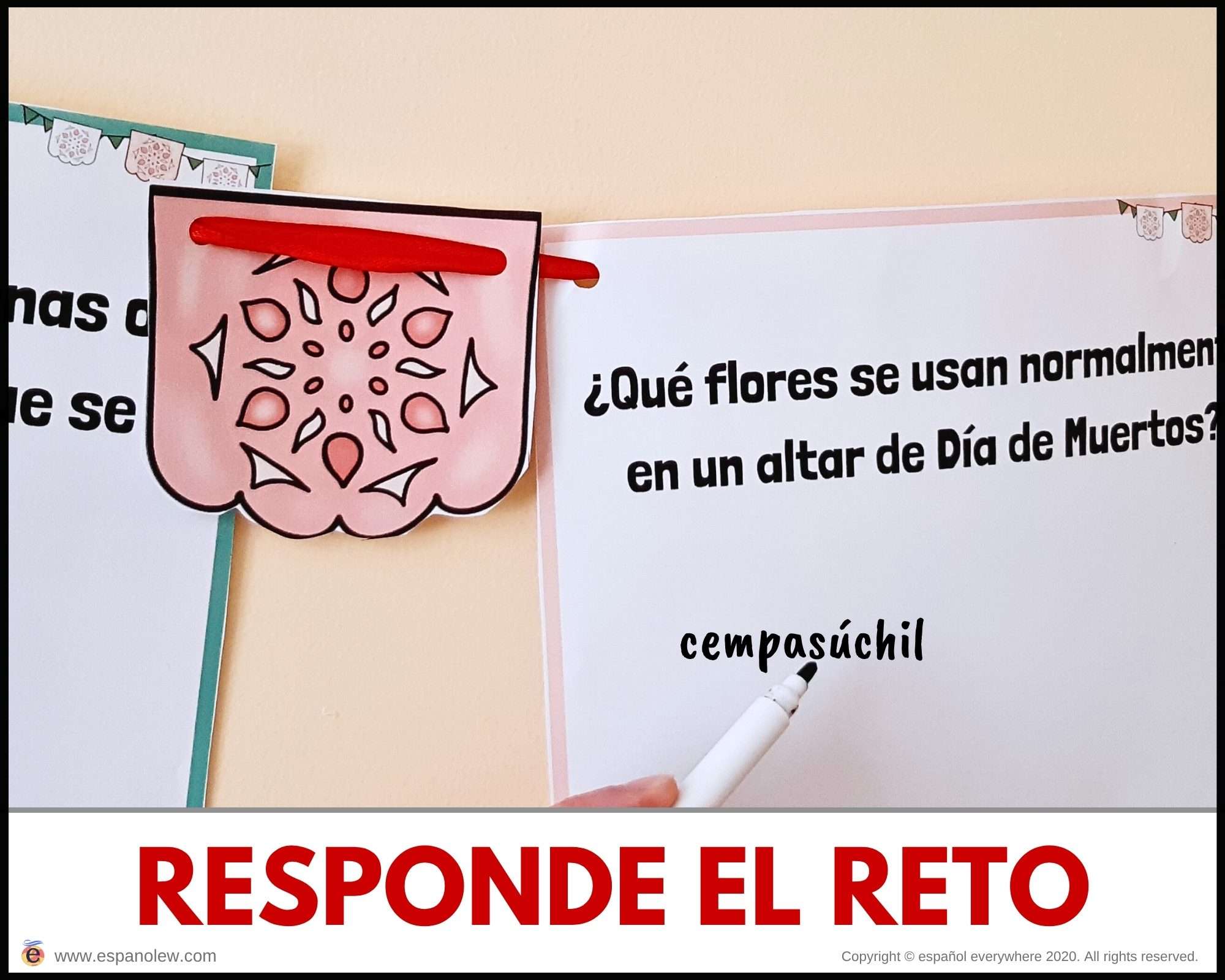 Manualidades y juegos día de muertos. Clase de español para niños (80)