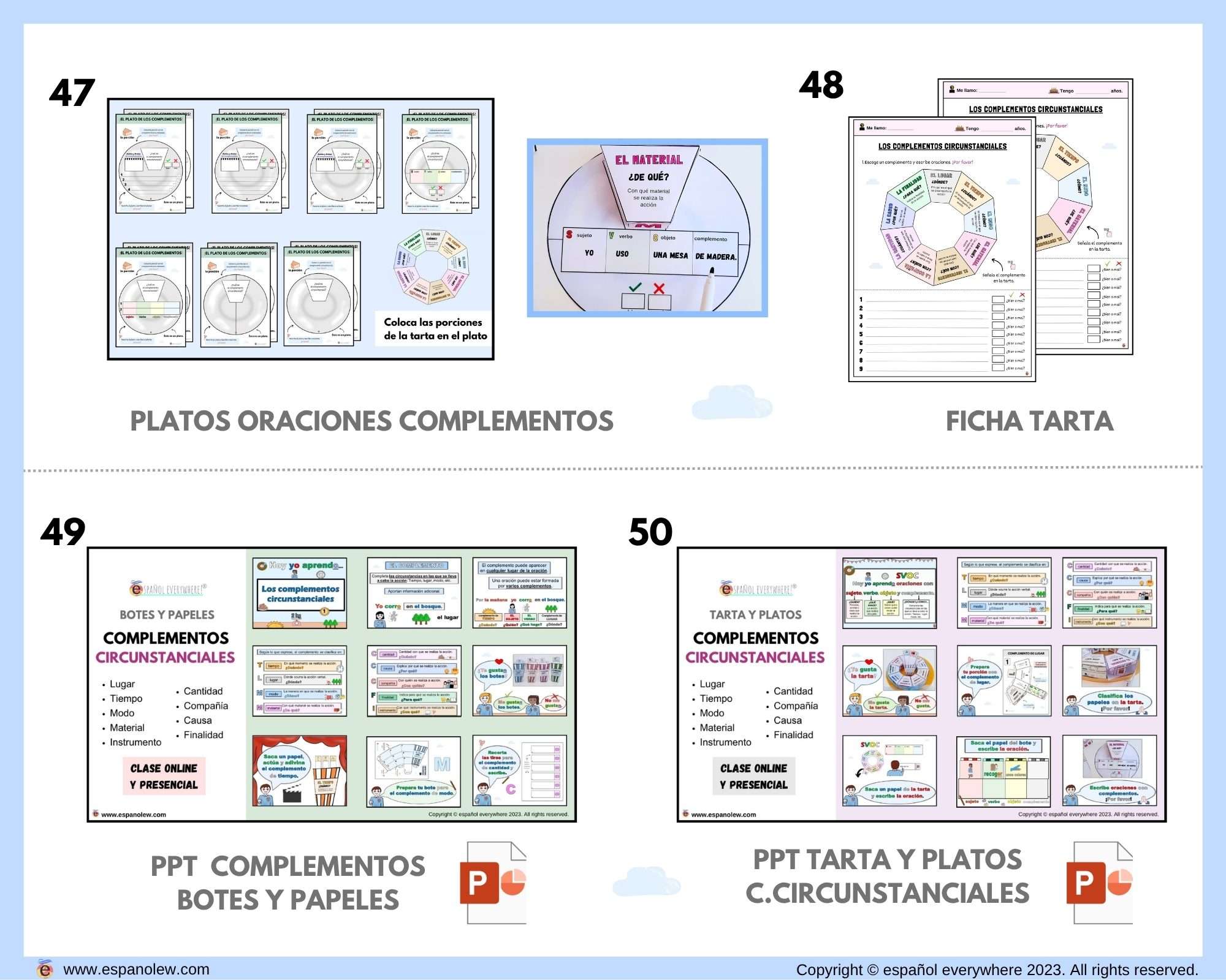 Oraciones. Cómo formar oraciones. Clase de español (4)