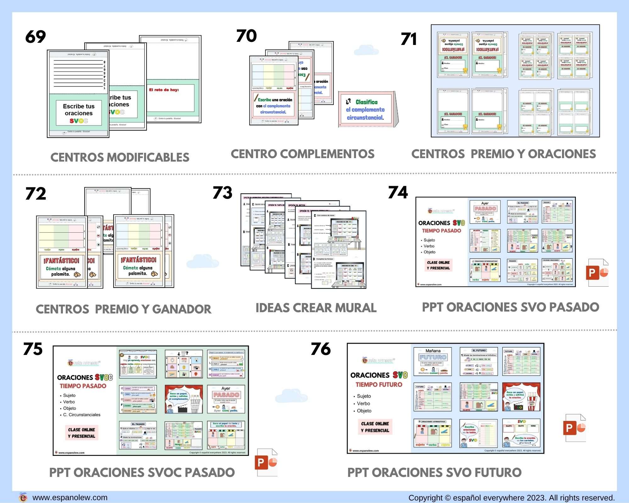 Oraciones. Cómo formar oraciones. Clase de español (7)
