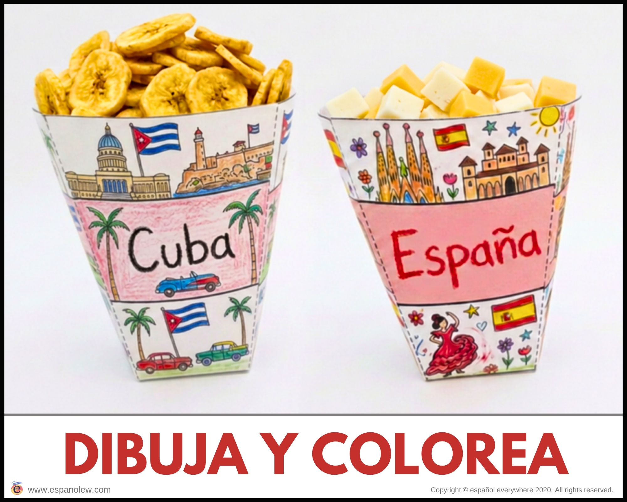 Actividades Cultura Española e Hispana Meriendas Culturales y Snacks del Mundo Hispano Países Hispanohablantes para Aula (Imprimible) (11)
