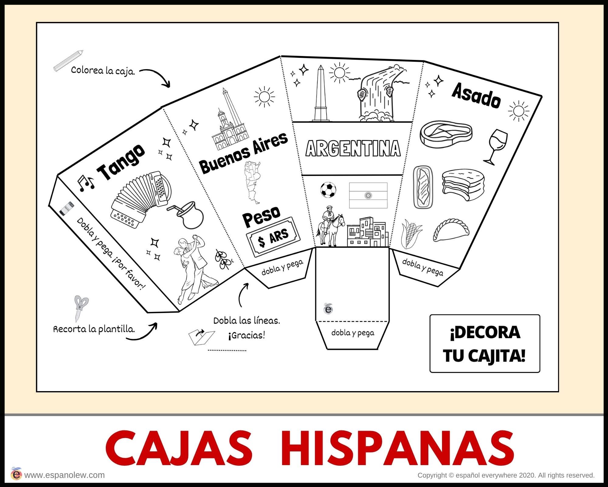 Actividades Cultura Española e Hispana Meriendas Culturales y Snacks del Mundo Hispano Países Hispanohablantes para Aula (Imprimible) (14)
