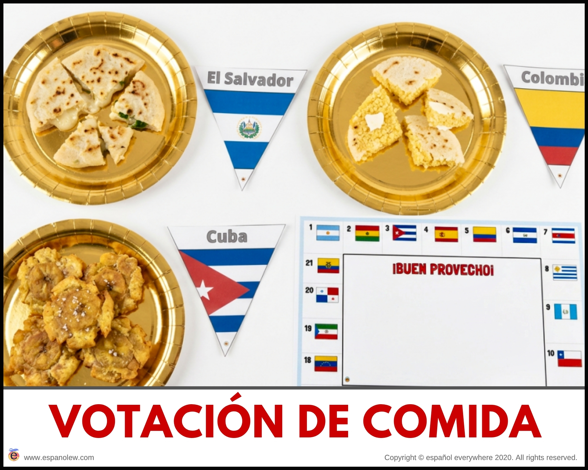 Actividades Cultura Española e Hispana Meriendas Culturales y Snacks del Mundo Hispano Países Hispanohablantes para Aula (Imprimible) (28)