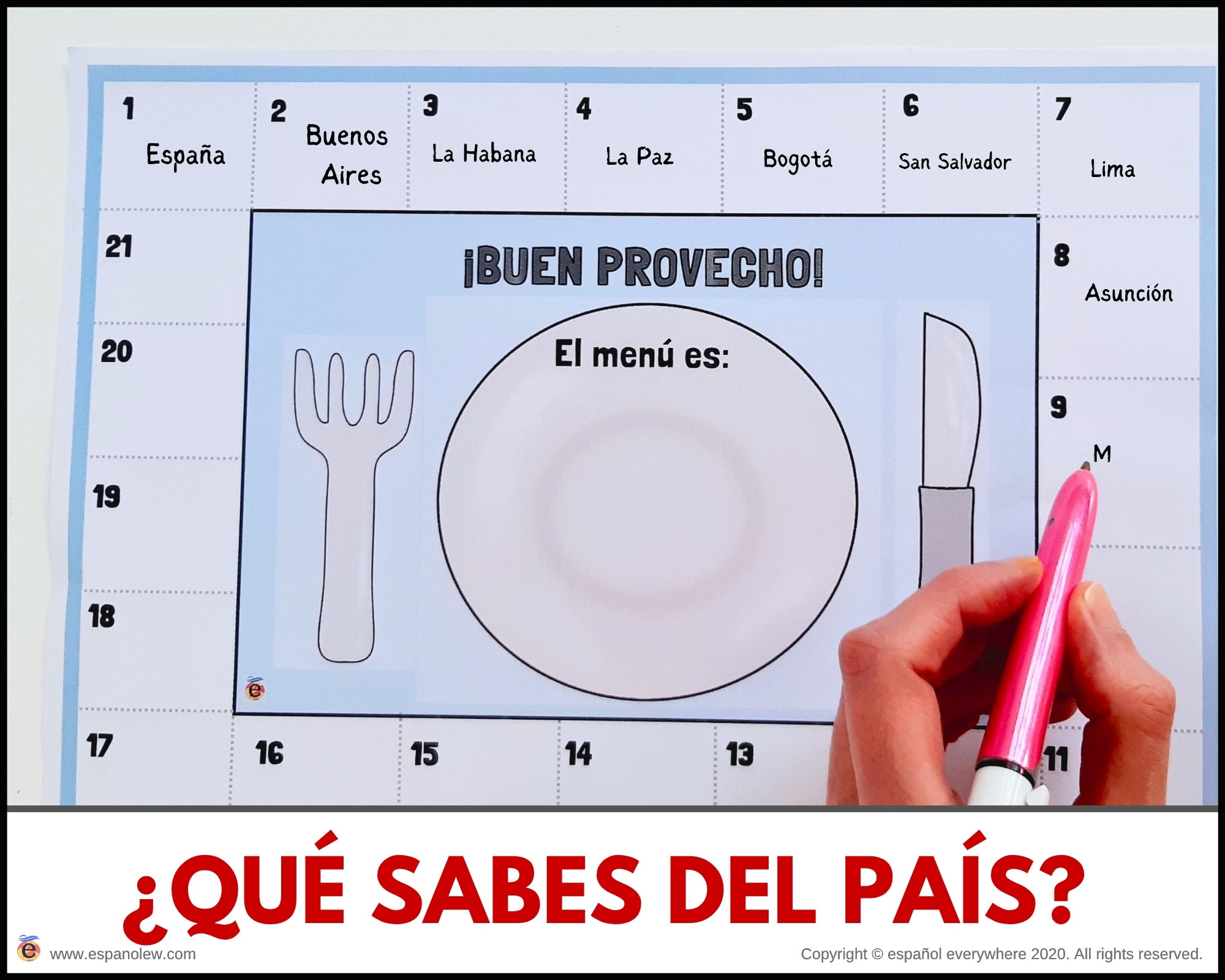Actividades Cultura Española e Hispana Meriendas Culturales y Snacks del Mundo Hispano Países Hispanohablantes para Aula (Imprimible) (31)