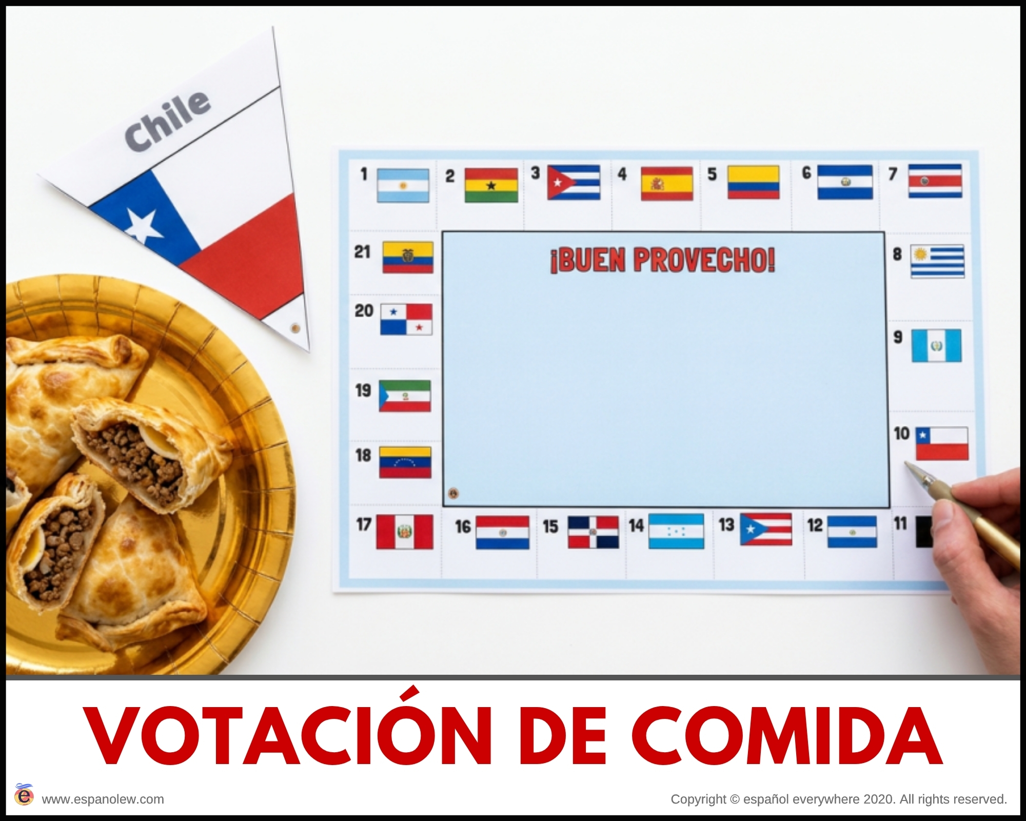 Actividades Cultura Española e Hispana Meriendas Culturales y Snacks del Mundo Hispano Países Hispanohablantes para Aula (Imprimible) (34)