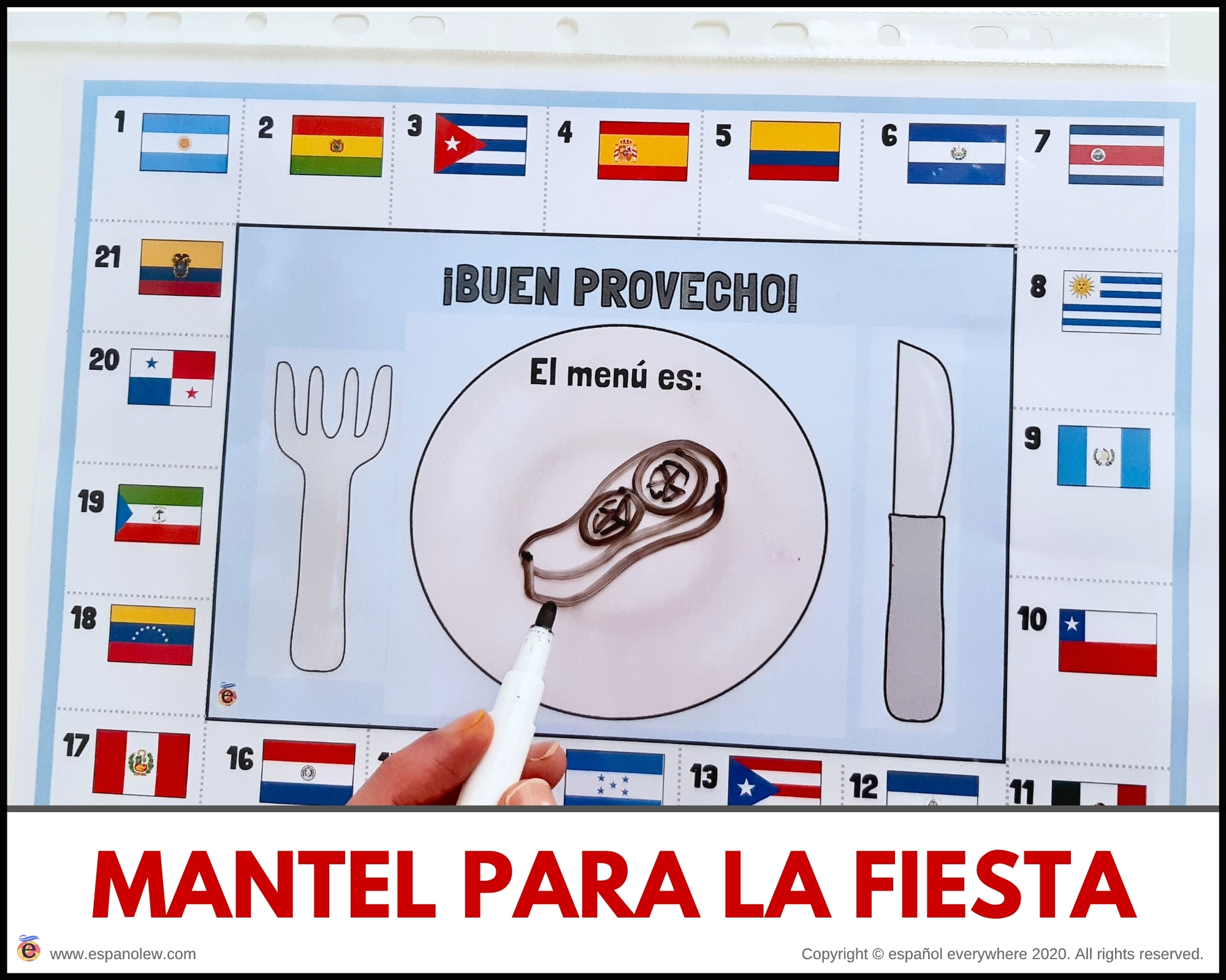 Actividades Cultura Española e Hispana Meriendas Culturales y Snacks del Mundo Hispano Países Hispanohablantes para Aula (Imprimible) (35)