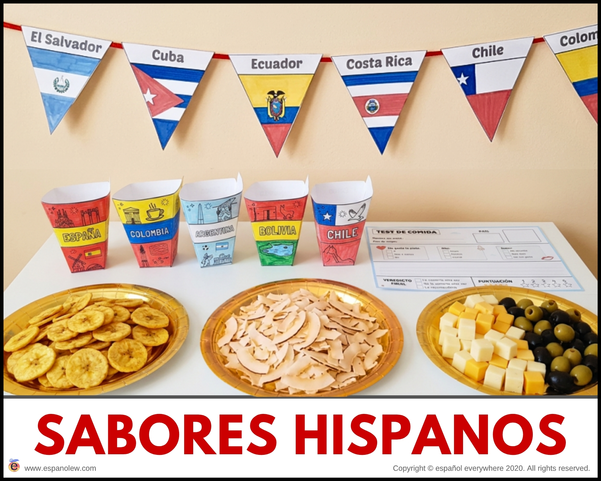 Actividades Cultura Española e Hispana Meriendas Culturales y Snacks del Mundo Hispano Países Hispanohablantes para Aula (Imprimible) (7)