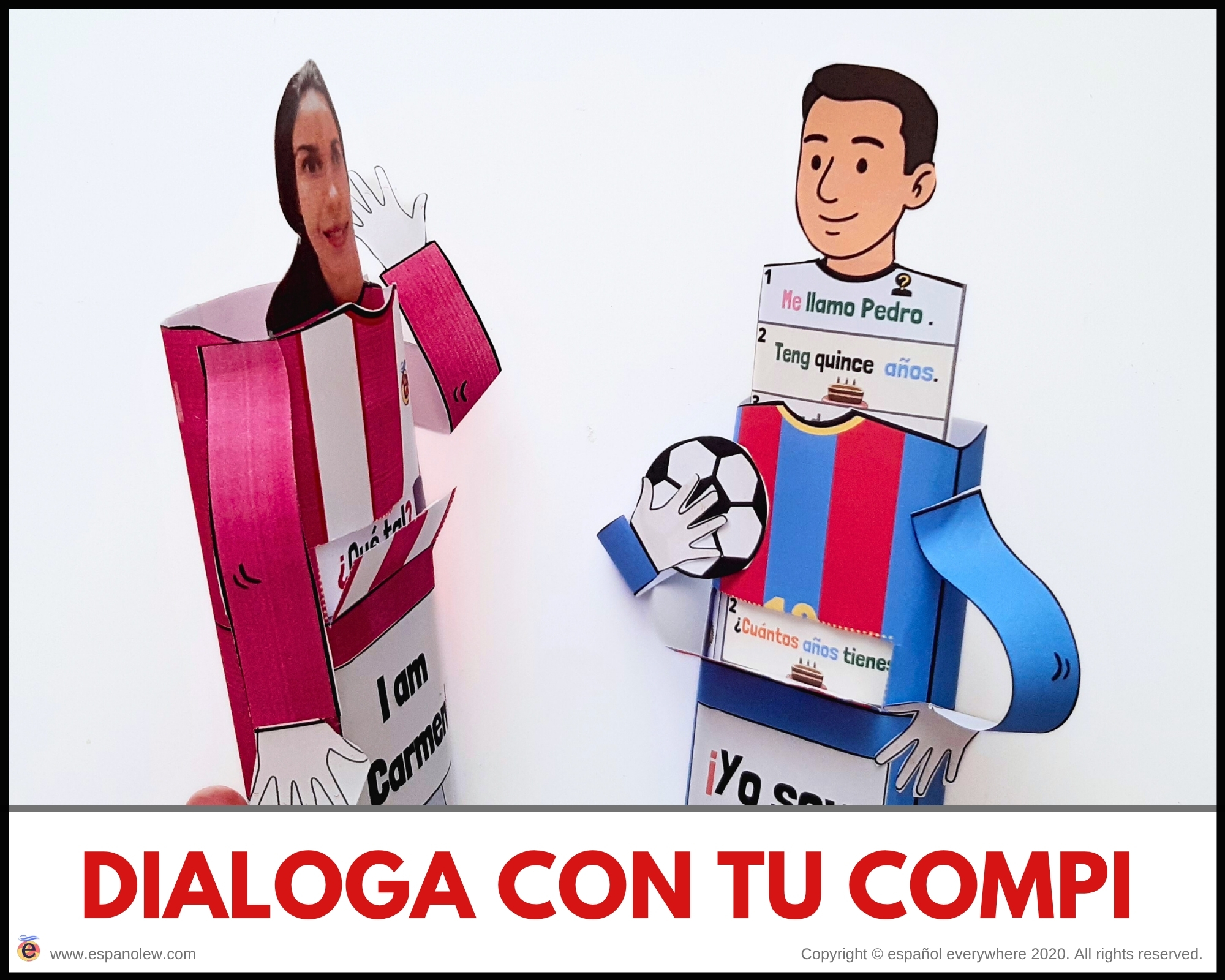 Materiales de fútbol para la clase de español ELE en Primaria Expresión oral, vocabulario, gramática, conjugación de verbos, países hispanohablantes, Mundial y actividades manipulativas (137)