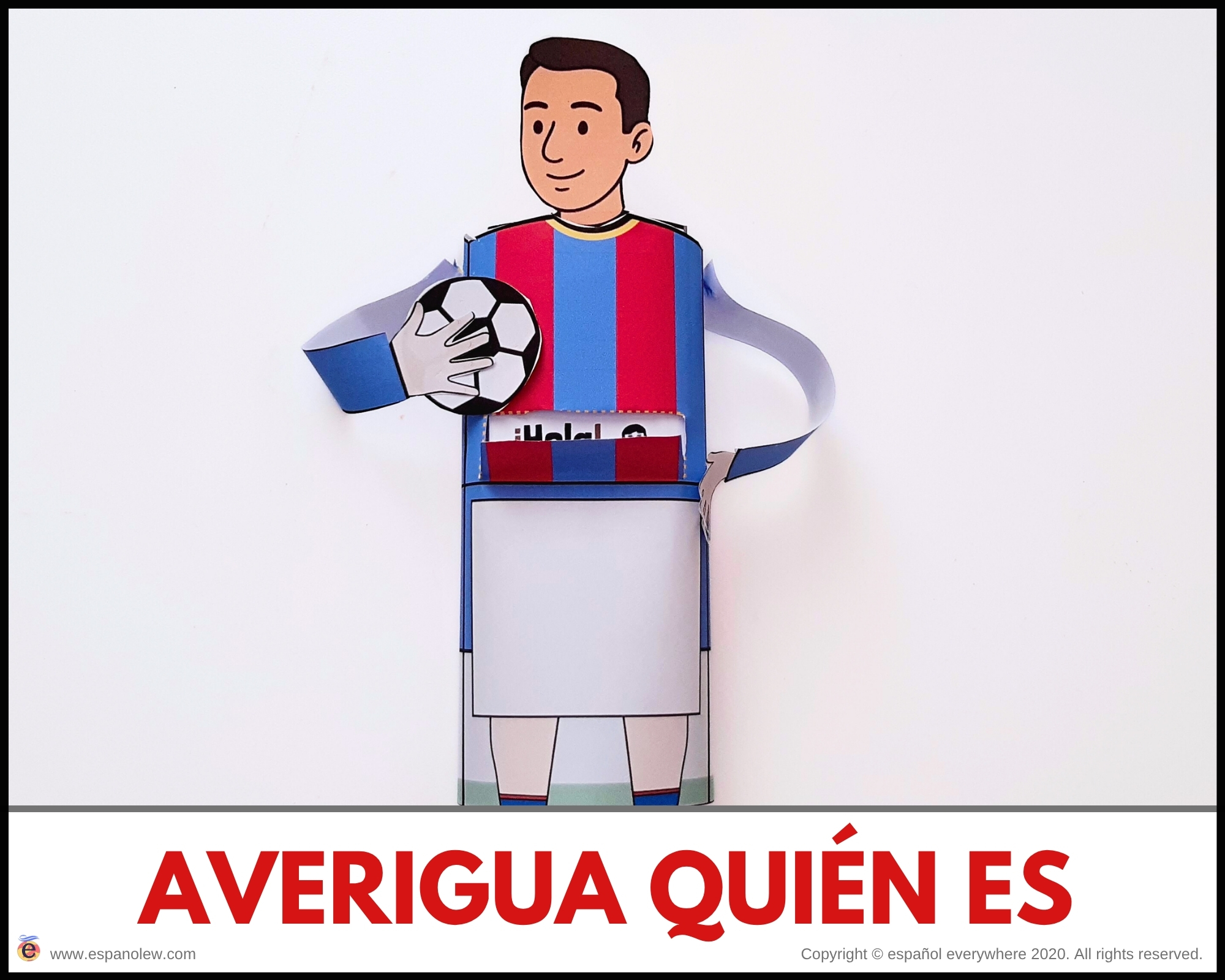Materiales de fútbol para la clase de español ELE en Primaria Expresión oral, vocabulario, gramática, conjugación de verbos, países hispanohablantes, Mundial y actividades manipulativas (138)