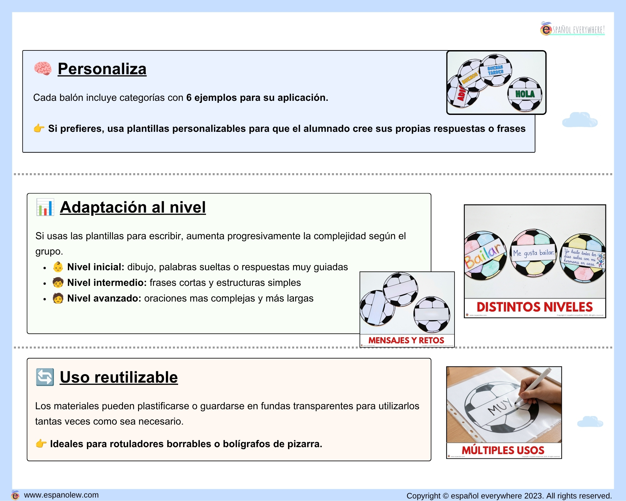 Materiales de fútbol para la clase de español ELE en Primaria Expresión oral, vocabulario, gramática, conjugación de verbos, países hispanohablantes, Mundial y actividades manipulativas (17)