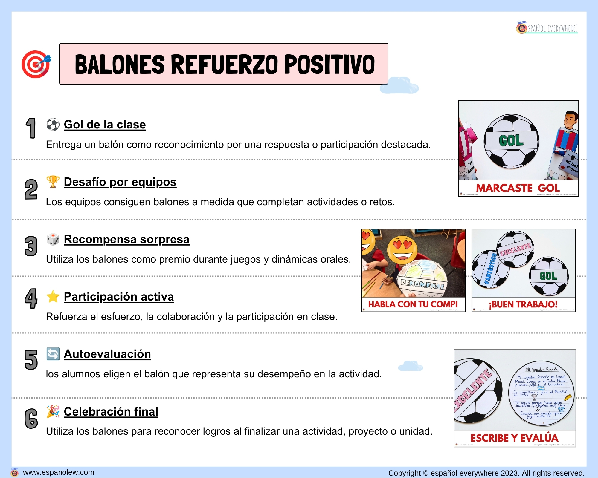 Materiales de fútbol para la clase de español ELE en Primaria Expresión oral, vocabulario, gramática, conjugación de verbos, países hispanohablantes, Mundial y actividades manipulativas (21)