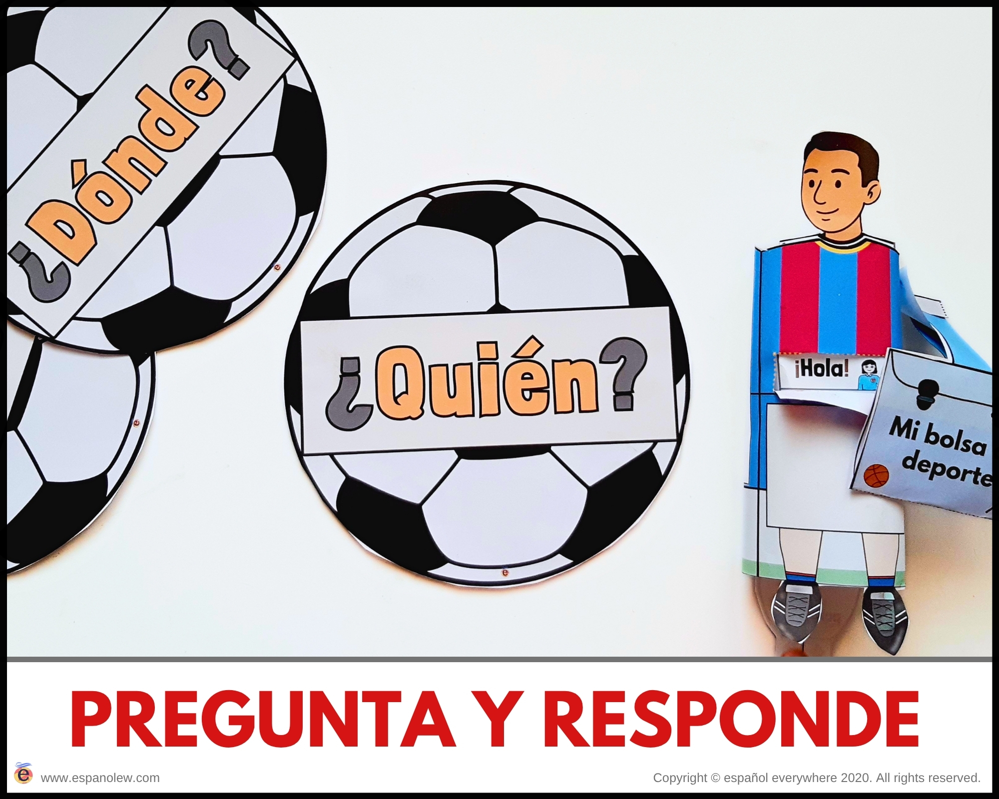 Materiales de fútbol para la clase de español ELE en Primaria Expresión oral, vocabulario, gramática, conjugación de verbos, países hispanohablantes, Mundial y actividades manipulativas (47)