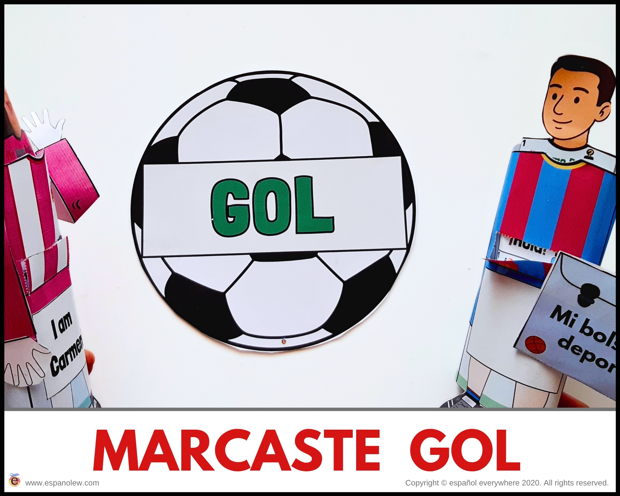 Materiales de fútbol para la clase de español ELE en Primaria Expresión oral, vocabulario, gramática, conjugación de verbos, países hispanohablantes, Mundial y actividades manipulativas (48)