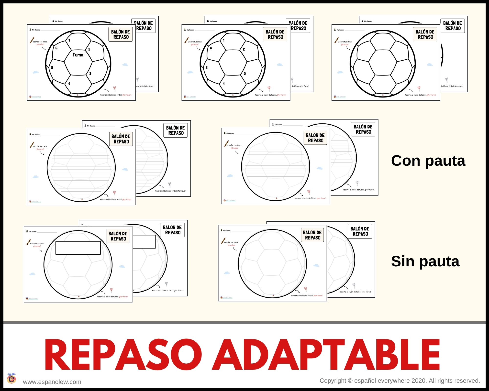 Materiales de fútbol para la clase de español ELE en Primaria Expresión oral, vocabulario, gramática, conjugación de verbos, países hispanohablantes, Mundial y actividades manipulativas (57)