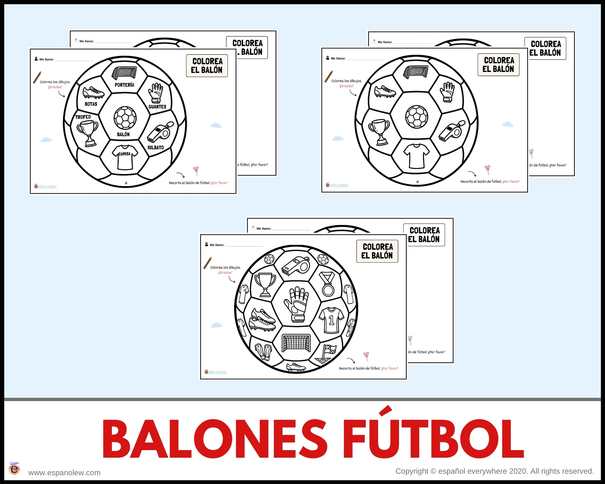 Materiales de fútbol para la clase de español ELE en Primaria Expresión oral, vocabulario, gramática, conjugación de verbos, países hispanohablantes, Mundial y actividades manipulativas (64)