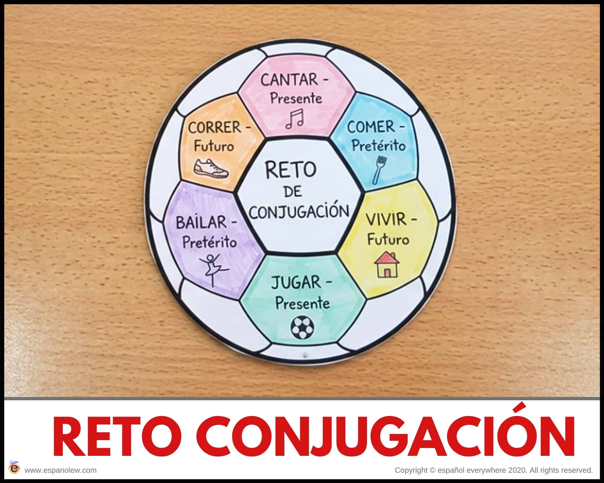 Materiales de fútbol para la clase de español ELE en Primaria Expresión oral, vocabulario, gramática, conjugación de verbos, países hispanohablantes, Mundial y actividades manipulativas (77)