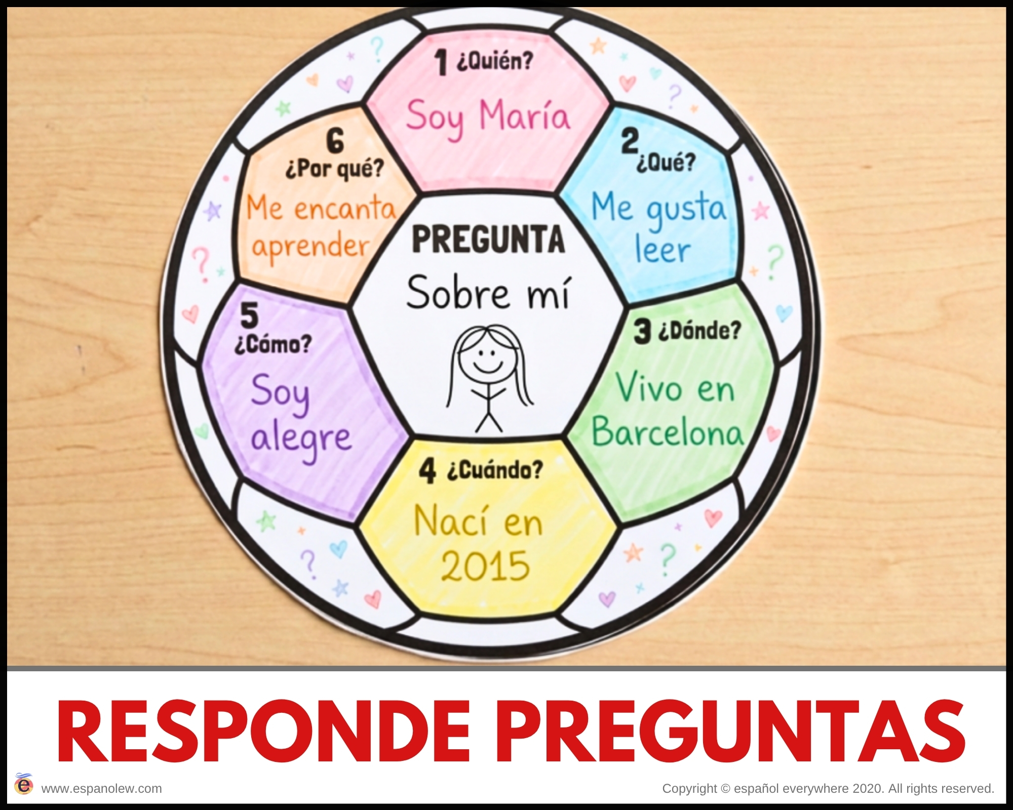 Materiales de fútbol para la clase de español ELE en Primaria Expresión oral, vocabulario, gramática, conjugación de verbos, países hispanohablantes, Mundial y actividades manipulativas (79)