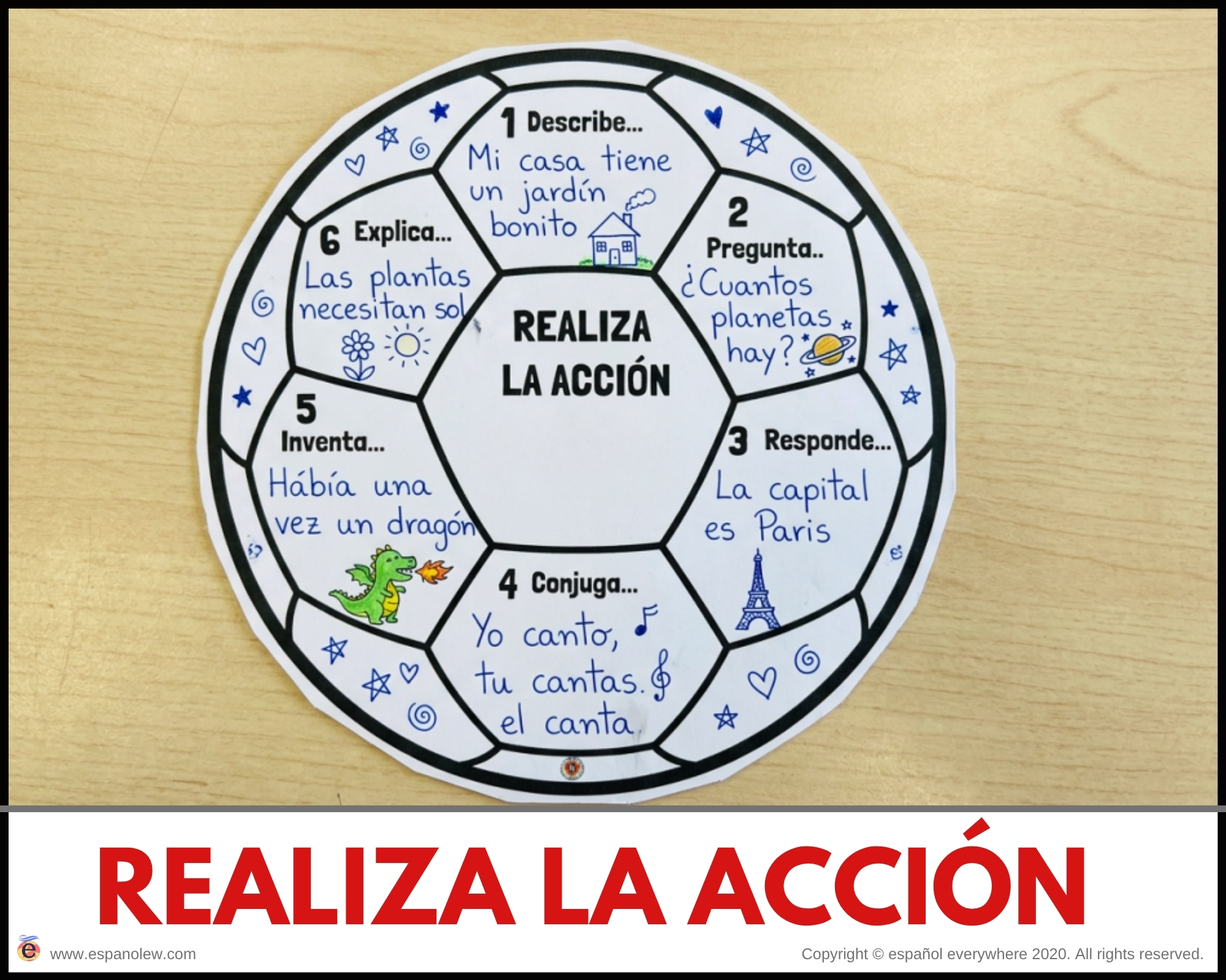 Materiales de fútbol para la clase de español ELE en Primaria Expresión oral, vocabulario, gramática, conjugación de verbos, países hispanohablantes, Mundial y actividades manipulativas (96)